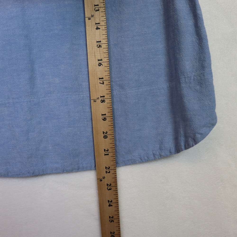 LOFT Blue Chambray Sleeveless V-Neck‎ Tank Top Size Large - Picture 5 of 5